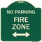 Signmission Fire Lane with Bidirectional Arrow Heavy-Gauge Aluminum Architectural Sign, 18" x 18", G-1818-23990 A-DES-G-1818-23990 - alternate 1